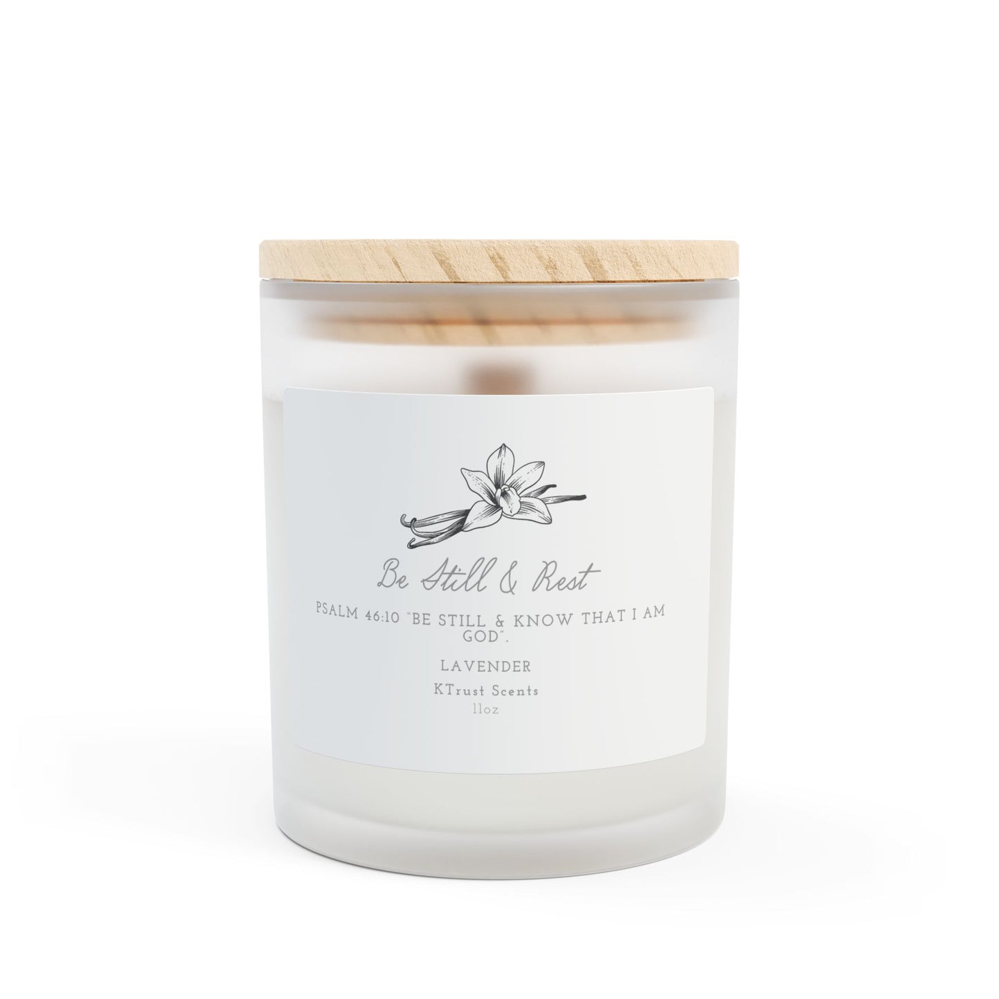 Be Still & Rest Lavender 11oz Frosted Glass Candle