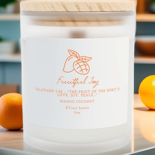 Fruitful Joy 11oz Mango Coconut Scented Candle